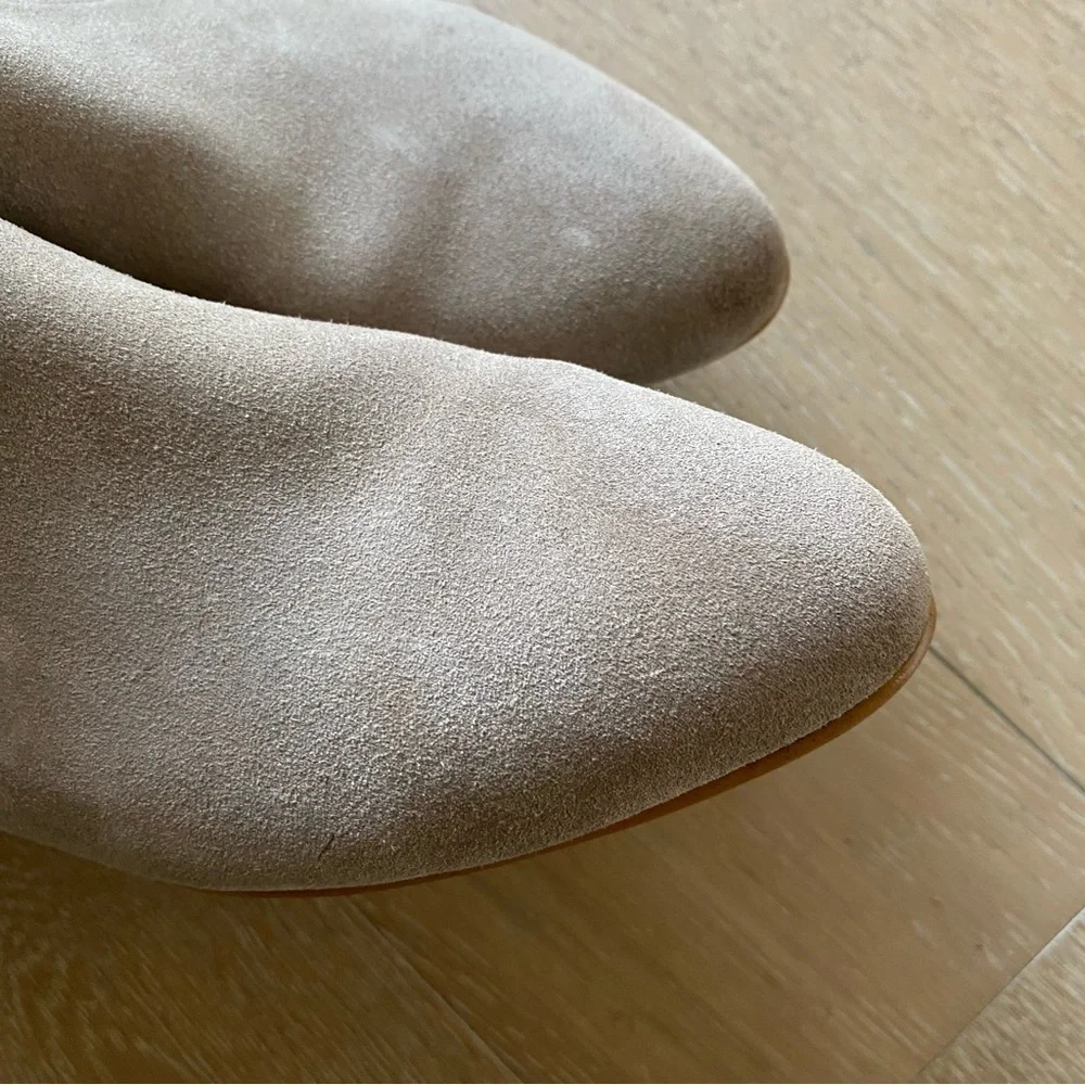 Soludos Lola taupe suede Perforated Ankle Booties 8.5 - Picture 4 of 10